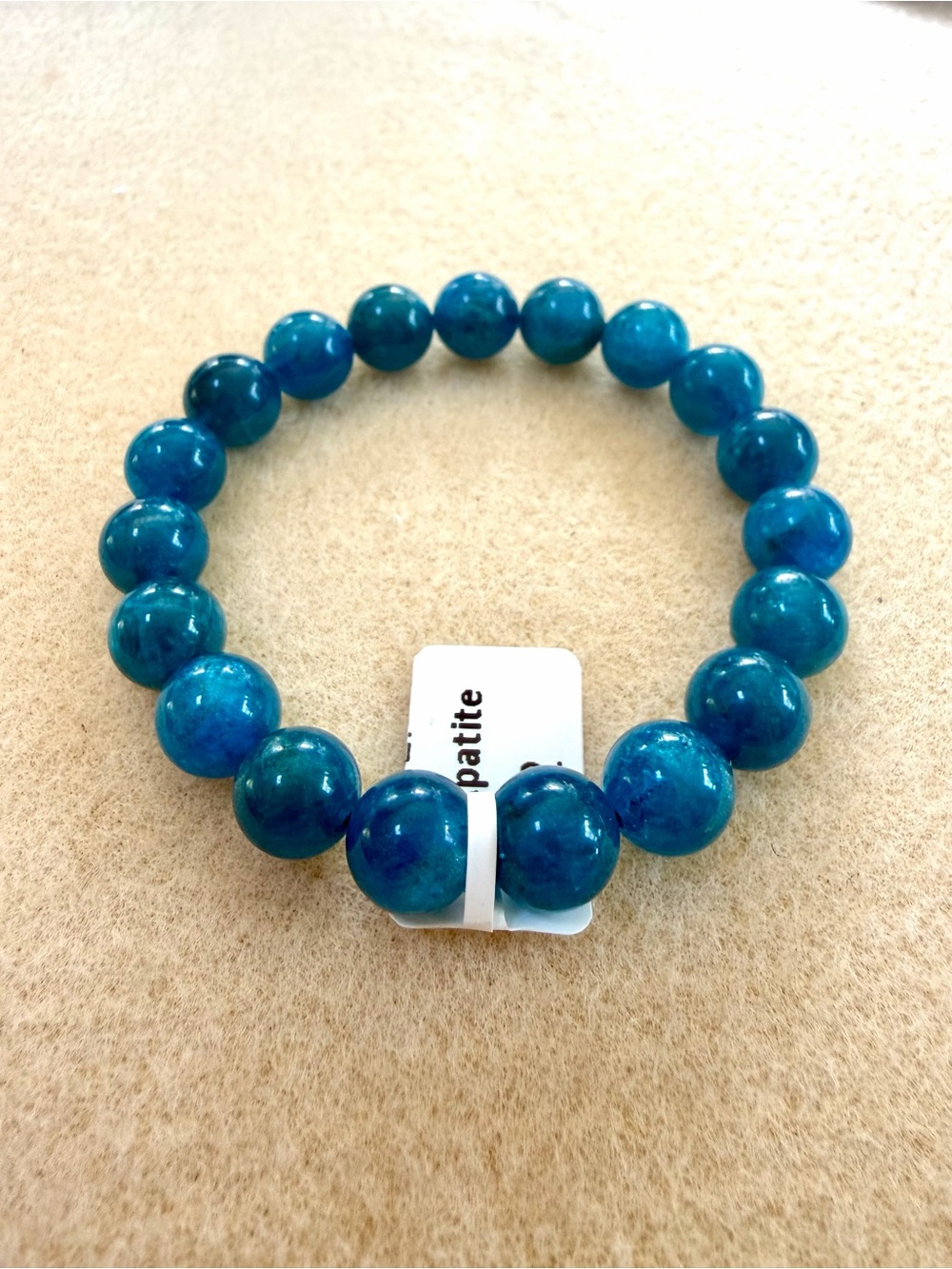 Blue Apatite Beaded Stretch Bracelet